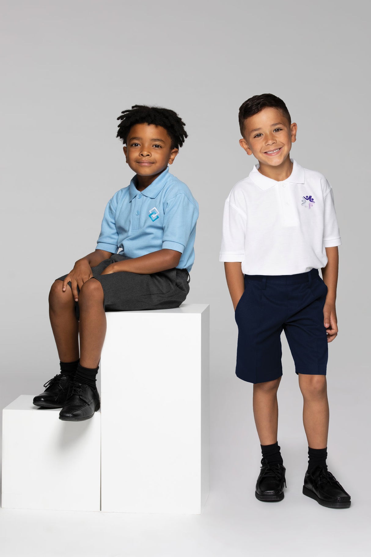 Boys School Shorts - Navy or Grey