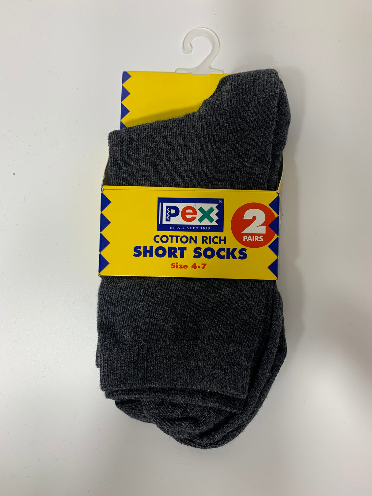 Grey School Socks - 2 Pair Pack