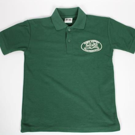 Bottle Green Polo Shirt with School Logo