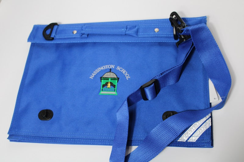 Royal Blue Junior Document Case With School Logo. For Years 5 & 6 ONLY
