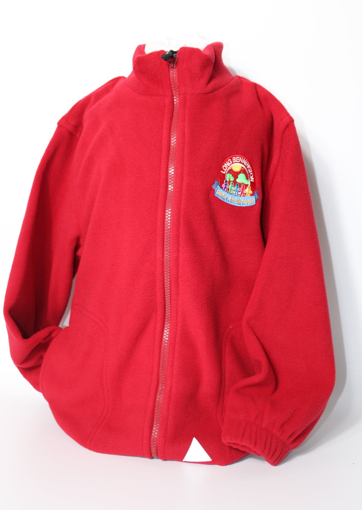 Red Full Zip Fleece With Logo