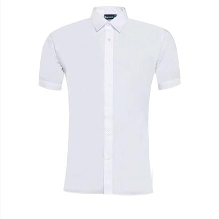 2 Pk Girls Easy Iron White Short Sleeve Blouse