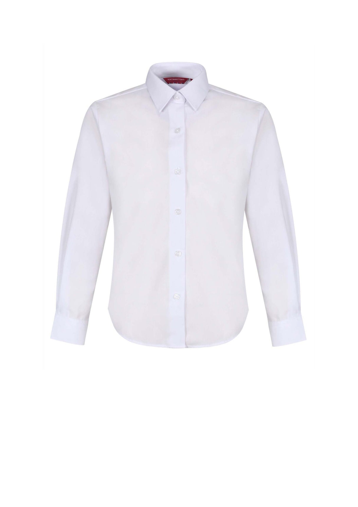 2 Pk Girls Easy Iron White Long Sleeve Blouses