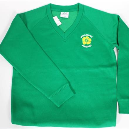 V Neck Sweatshirt with Logo