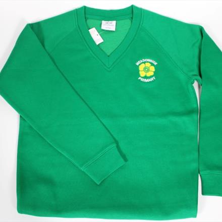 V Neck Sweatshirt with Logo