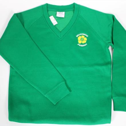 V Neck Sweatshirt with Logo