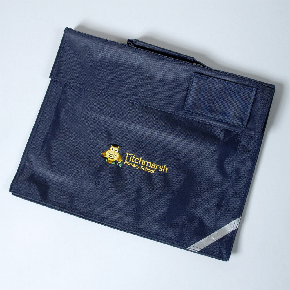 Navy Book Bag with School Logo