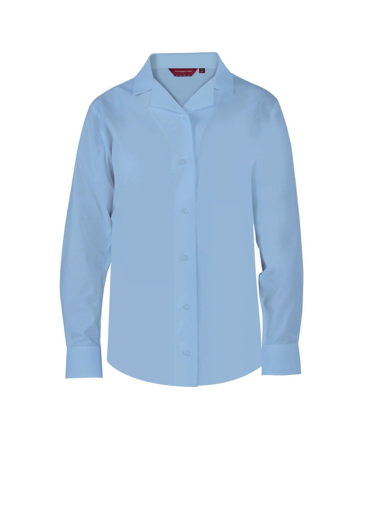 Twin Pack Sky Blue Revere Collar Long Sleeve Blouse