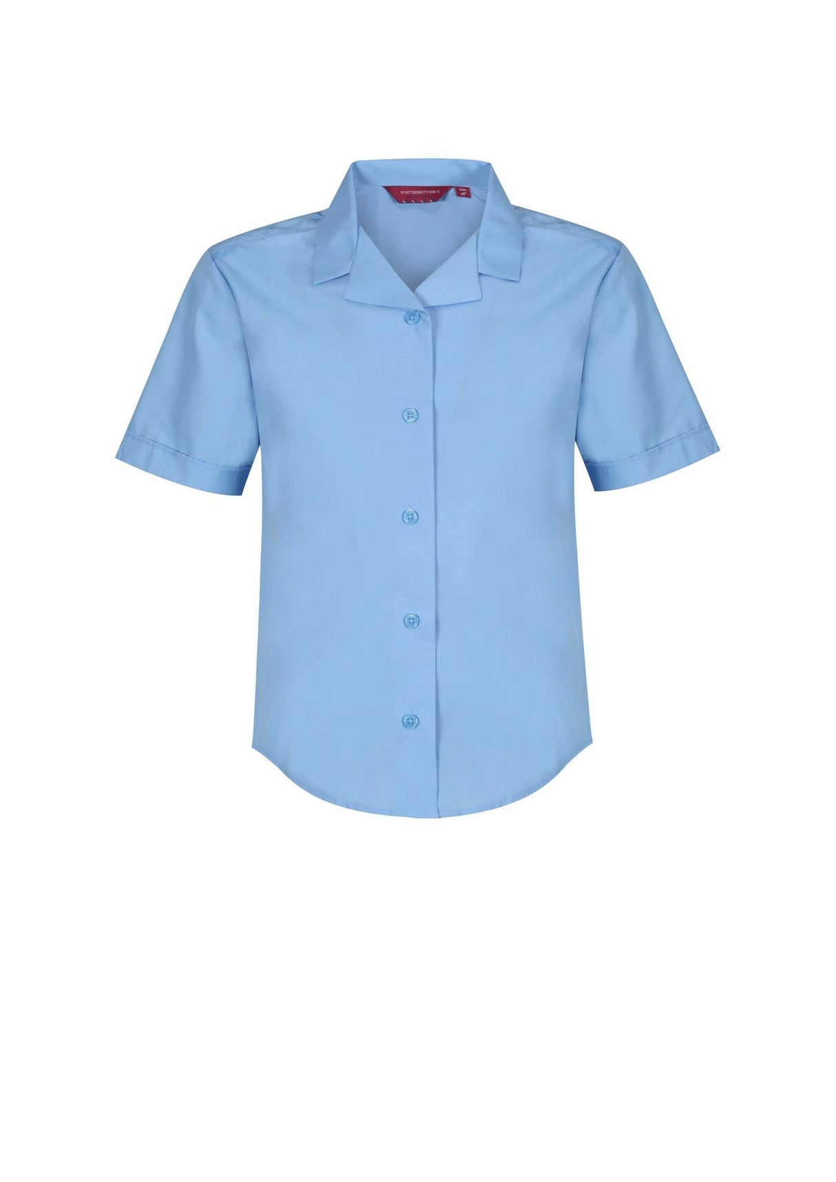 Twin Pack Sky Blue Revere Collar Short Sleeve Blouse