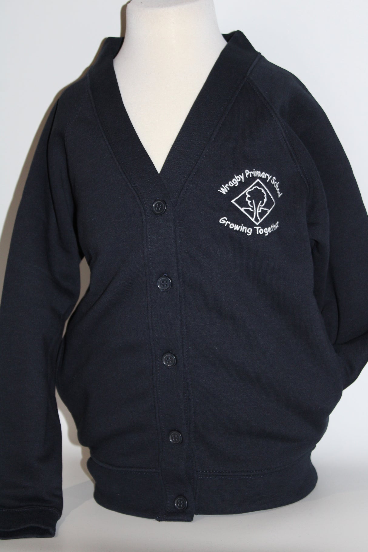 Wragby Cardigan with logo