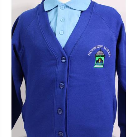 Royal Blue Cardigan With Logo