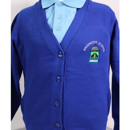 Royal Blue Cardigan With Logo