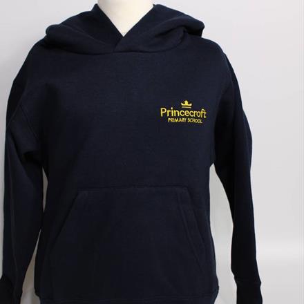 Navy Hooded Top with School Logo