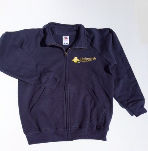 Zipped P.E. Hooded Sweatshirt with Logo Front & Back