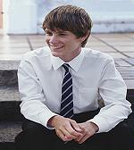 2 Pk Boys Easy Iron White Long Sleeve Shirt for Years 5 & 6