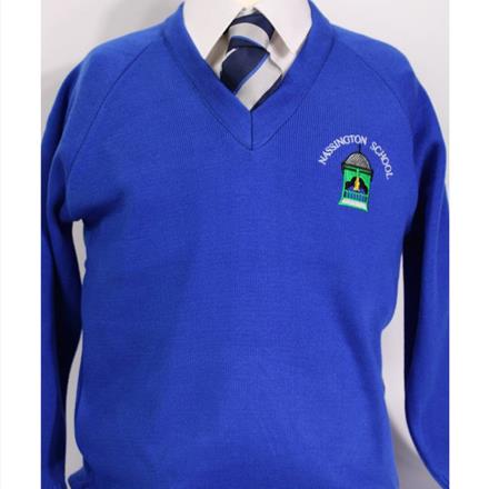 Royal Blue V Neck Pullover with Logo (Y5 & Y6)