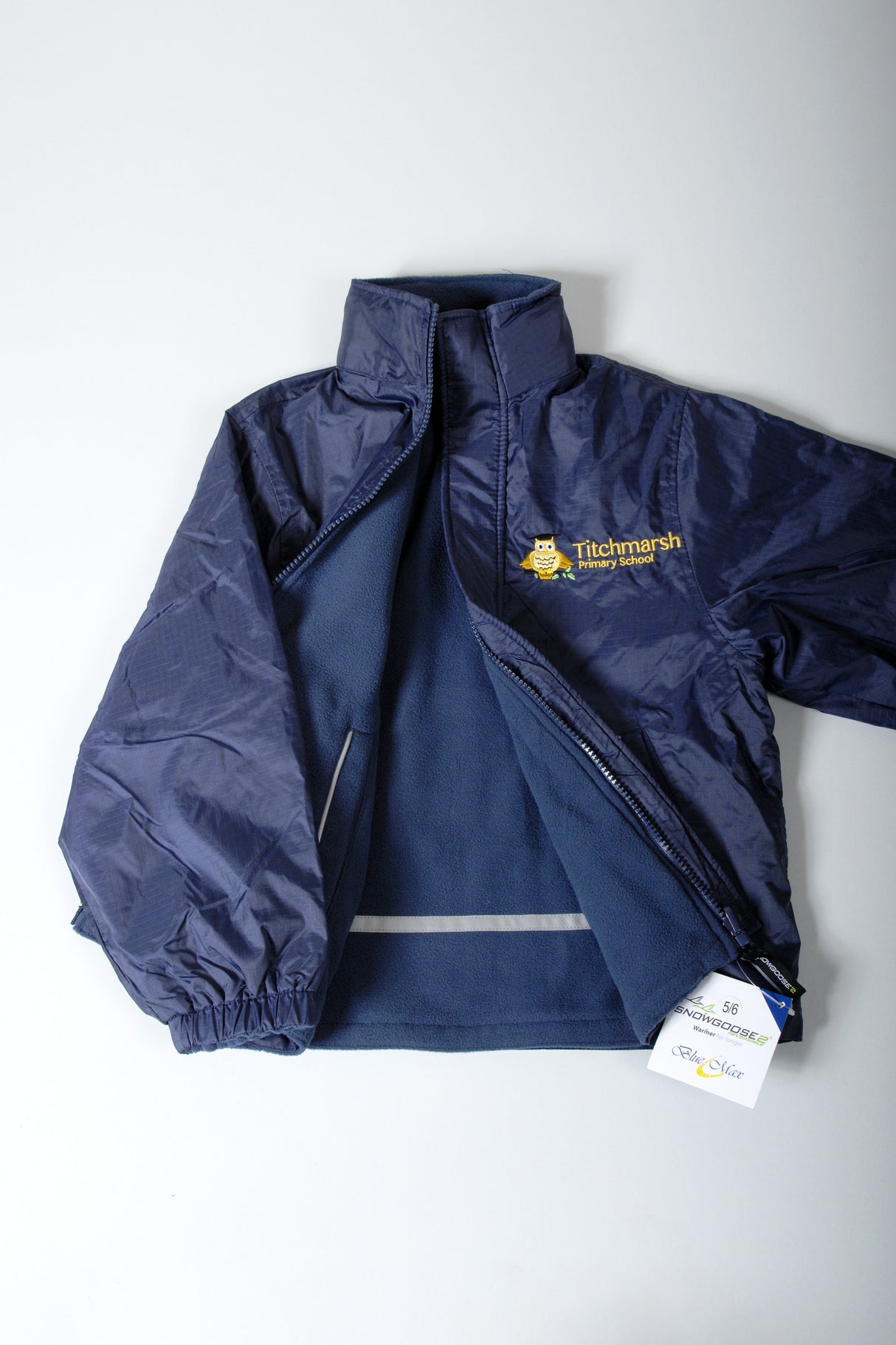Navy Showerproof Jacket with School Logo