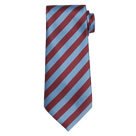 St John's Sky/Maroon Stripe Tie - 39"