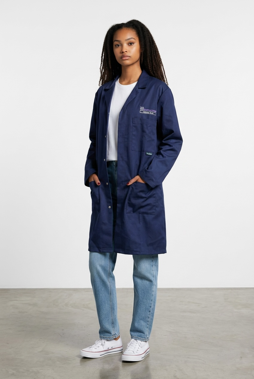 Animal Care Navy Lab Coat