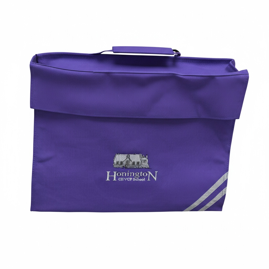 Honington Primary Purple Book Bag With Logo