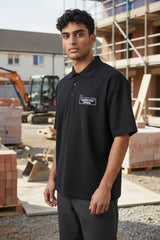 Black Polo Shirt for Construction - Bricklaying