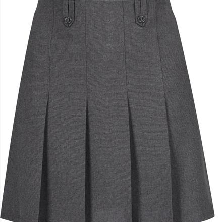 Junior Flower Button Skirt - Grey
