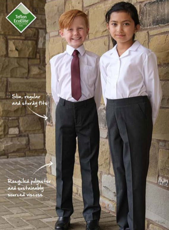Girls Slim Fit Navy Trouser