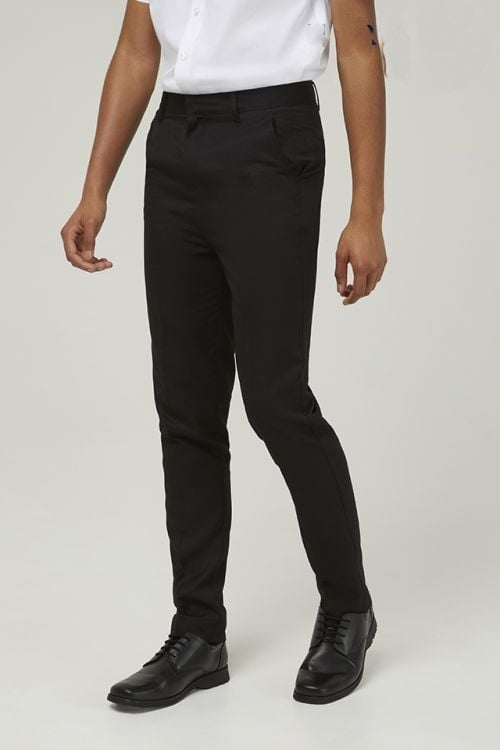 Senior Boys Slim Fit Black School Trousers
