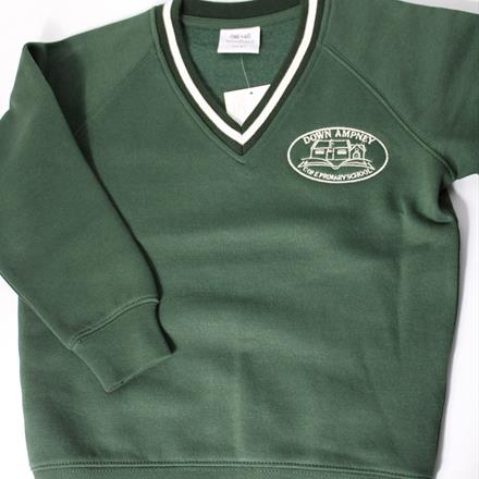 Bottle Green Sweatshirt with School Logo - Adult Sizes