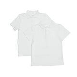 White Short Sleeve School Polo Shirts (x2)