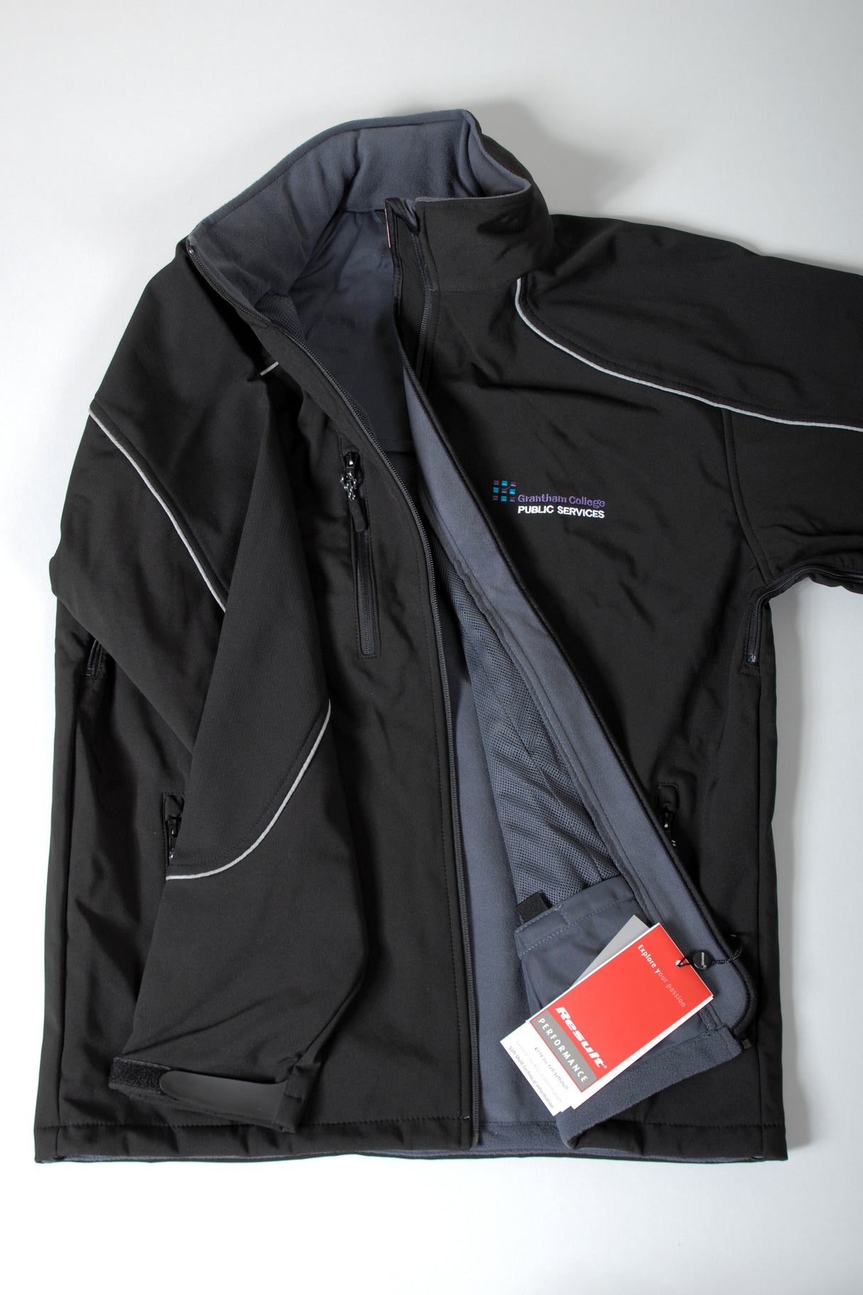 Black Ripstop Soft Shell Jacket with Automotive Logo