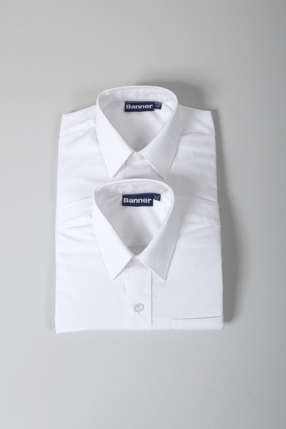 Boys Twin Pack White Long Sleeve Shirt