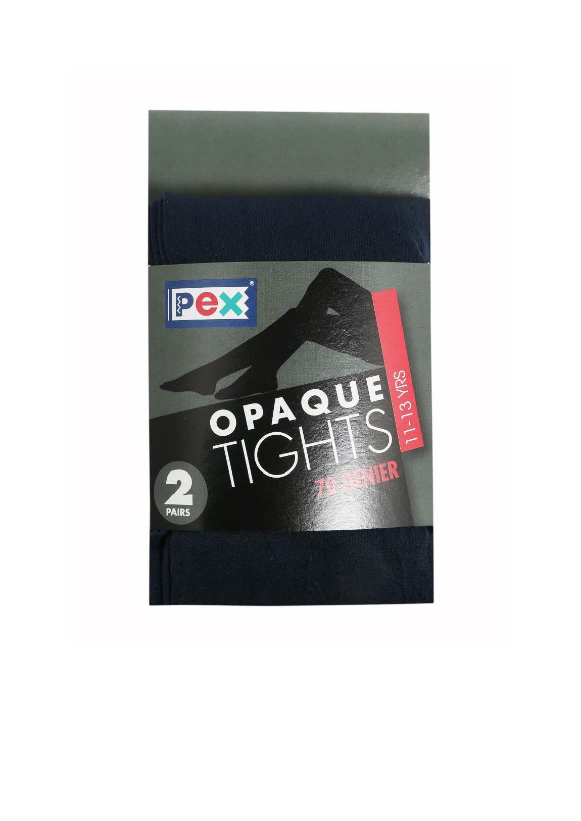 Navy or Black 70 Denier Opaque Tights - 2 Pair Pack