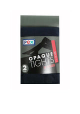 Navy or Black 70 Denier Opaque Tights - 2 Pair Pack