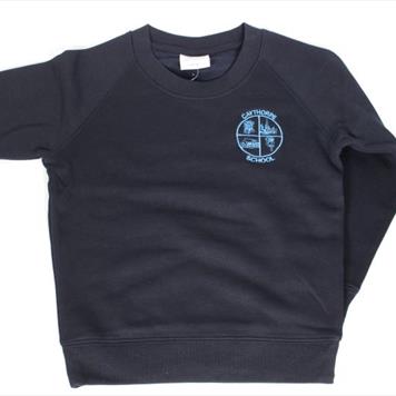 Crew Navy Sweatshirt with Logo Age 3-4