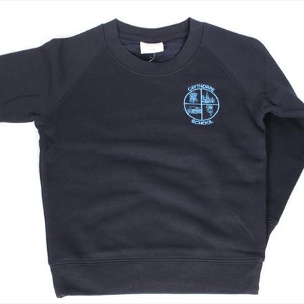 Crew Navy Sweatshirt with Logo Age 3-4