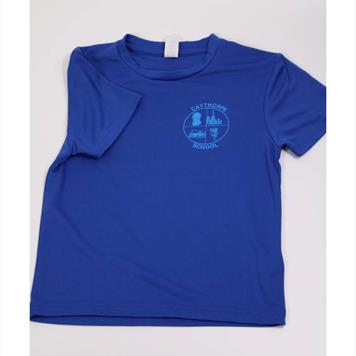 Caythorpe School Royal Blue P.E T Shirt with Logo Age 3-4