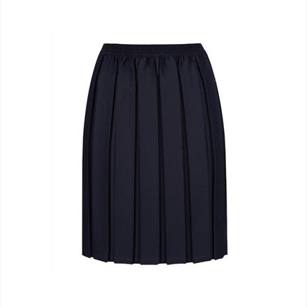 Junior Box Pleat Skirt - Navy (Made with Recycled Fabric)