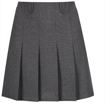 Junior Flower Button Skirt - Grey