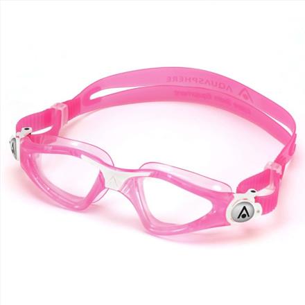 Aqua Sphere Kayenne Jr (Age 6-15) Swimming Goggles - Pink & White/Clear Lens
