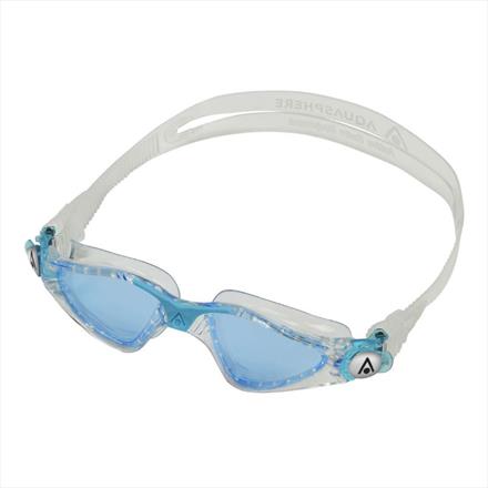 Aqua Sphere Kayenne Jr (Age 6-15) Swimming Goggles - Transparent & Blue /Blue Lens