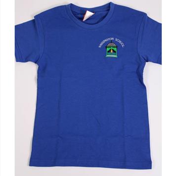 Royal Blue T Shirt With School Logo - Age 3/4