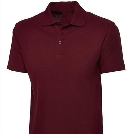 Maroon Polo Shirt with School Logo - Age 2-3 (Chest 22")
