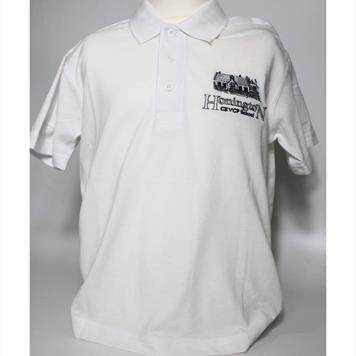 White Polo Shirt With Honington School Logo - Age 3-4