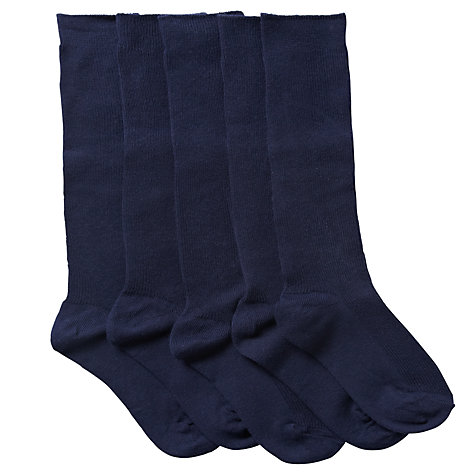 Navy Cotton Rich Ankle Socks. - Junior 6-8.5