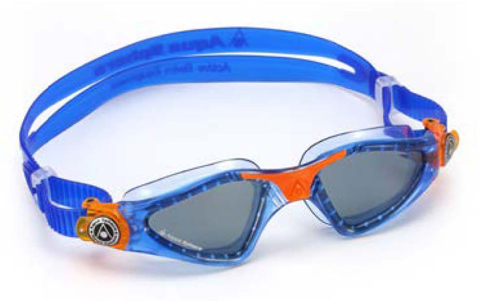 Aqua Sphere Kayenne Jr (Age 6-15) Swimming Goggles - Black & Green Strap/Clear Lense