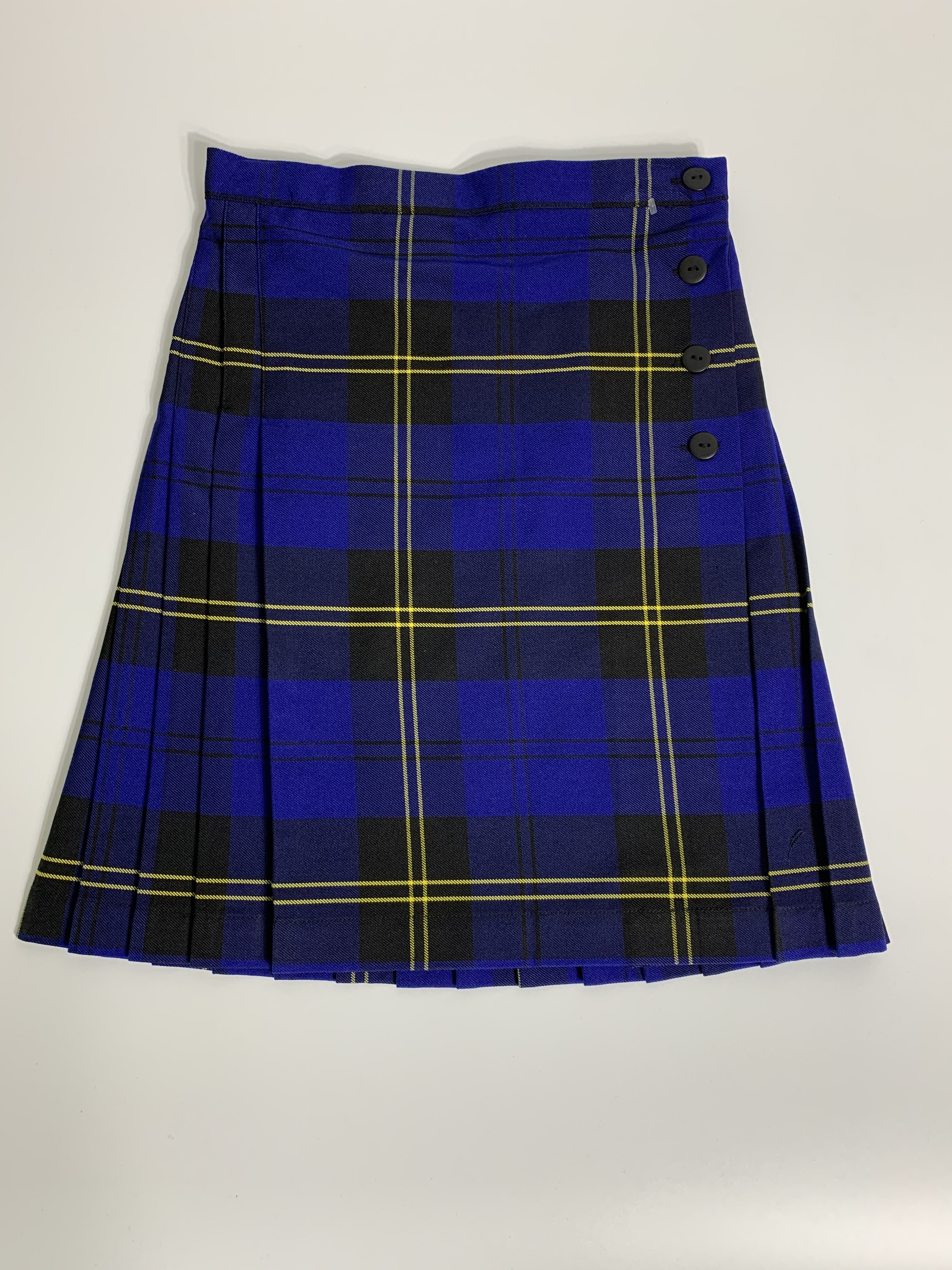 Royal Blue Tartan Skirt - 20", 12"