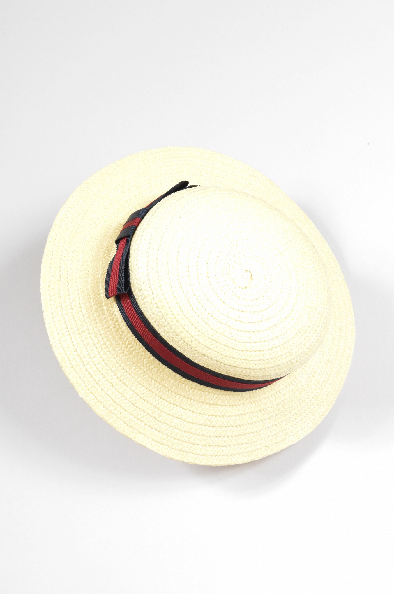 Summer Boater Hat with Ribbon for all years - 51cm