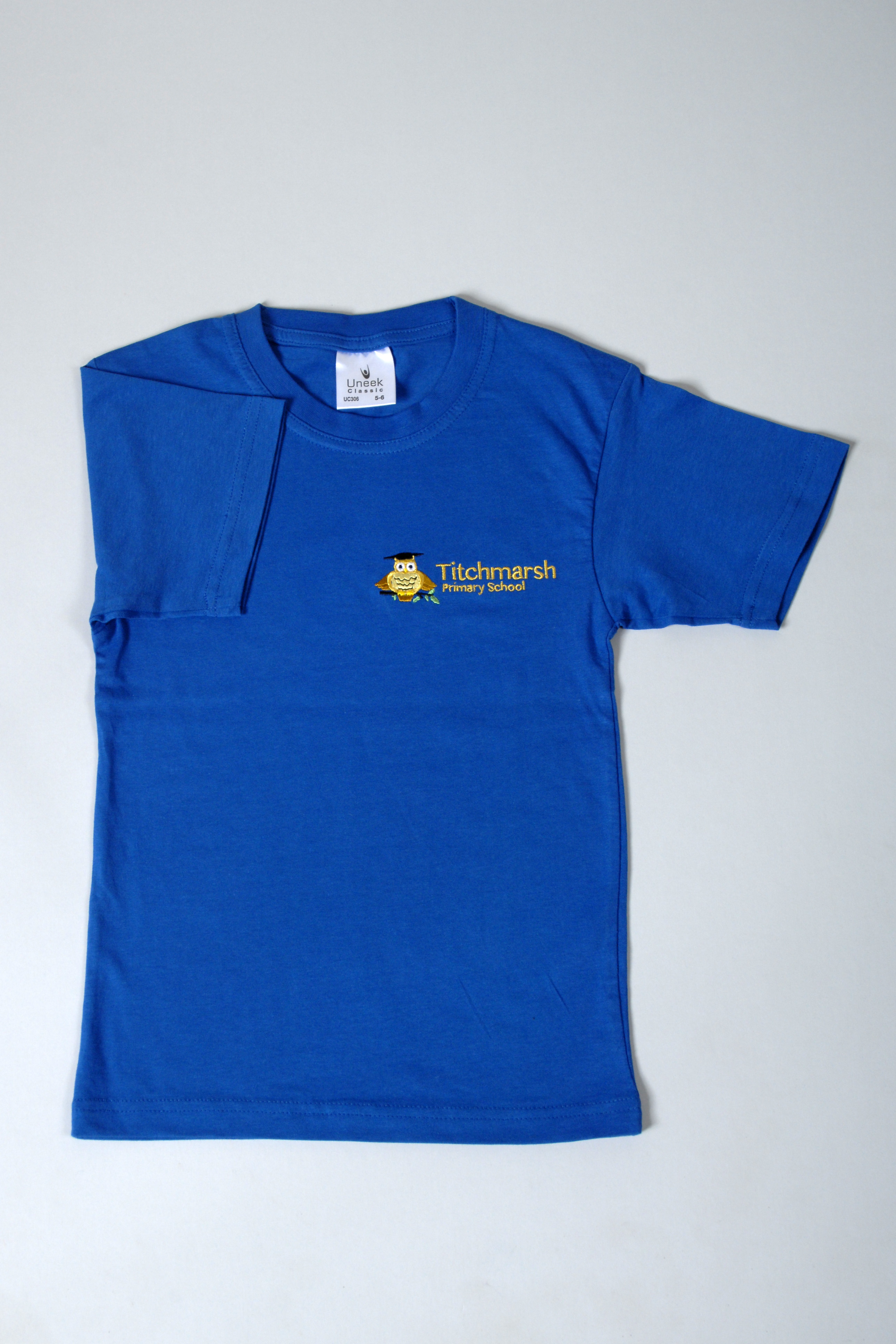 Royal Blue T Shirt with School Logo - Age 11-12