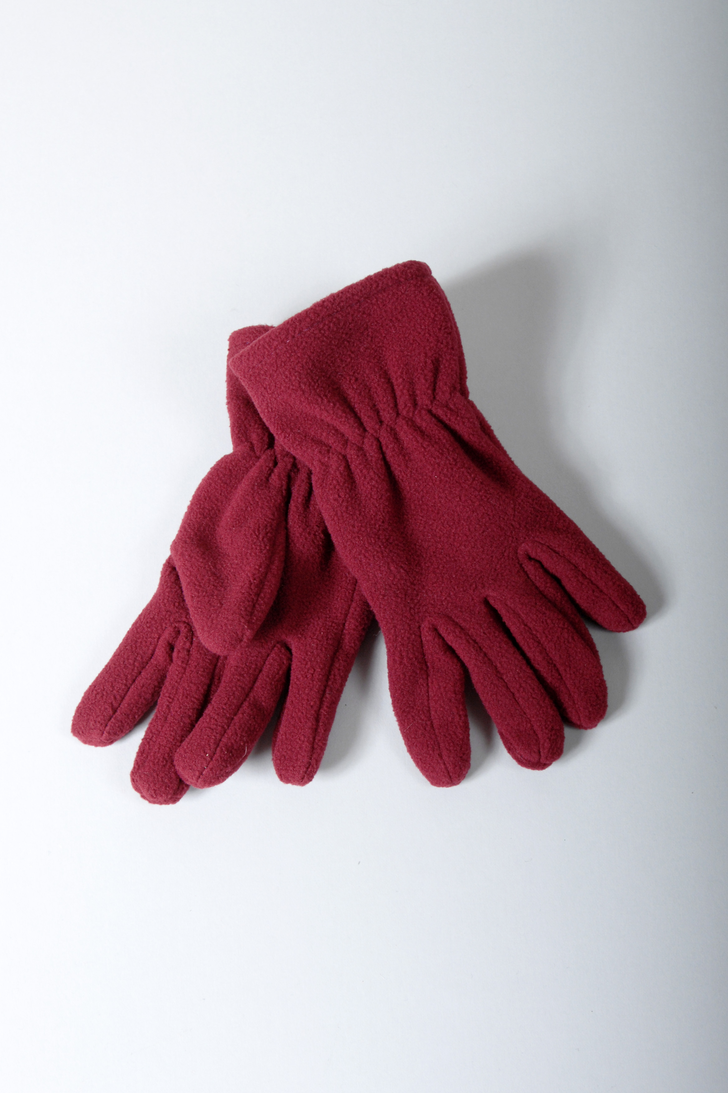 Maroon Fleece Gloves - Age 2/4 Years